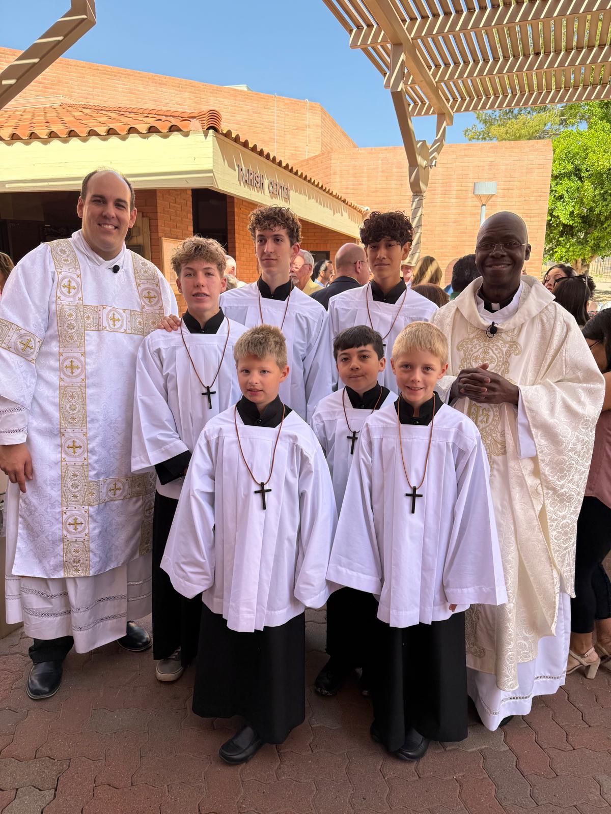 Corpus Christi Catholic Church clergy and altar servers